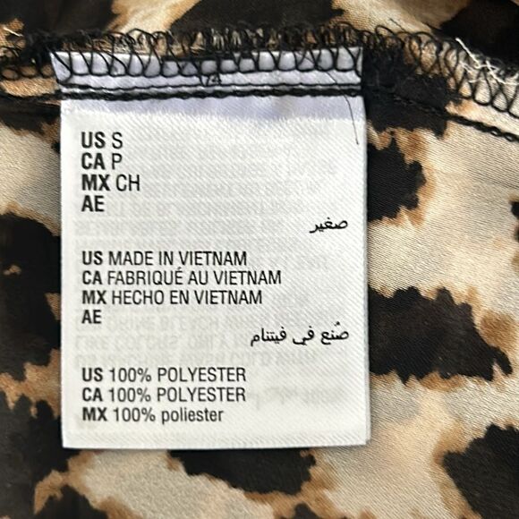 I-N-C LEOPARD PRINT KNOT FRONT PULLOVER BLOUSE - Picture 10 of 10